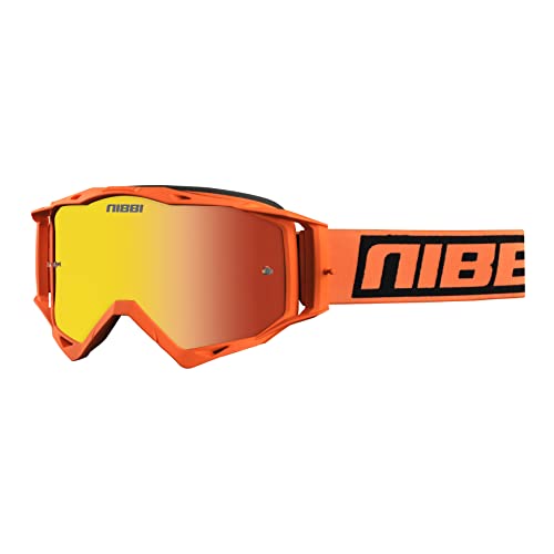 Nibbi Motorcycle Goggles,Uv Protection Dirt Bike Goggles,Anti Fog Racing Motocross Glasses - Mx Eyewear(Orange) #TOP21