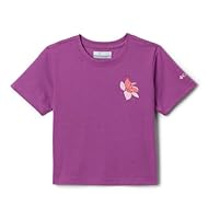 Columbia Youth Girls La Poudre Pass Short Sleeve Tee, Razzle/Petal Power, Large