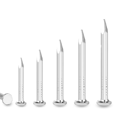 SHUNCHG 50 piezas 40mm Clavos de Acero Clavos para Paredes de Hormigón,Madera Ladrillo Clavos Acero al Carbono,Clavos Redondos Clavos para Cuadros Uso Universal Interior y Exterior