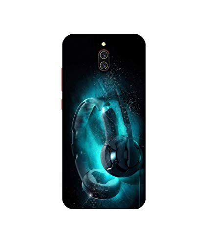 Image of Plastic Cool Headphone Design 3D Printed Hard Back Case Cover for Mi Redmi 8A Dual