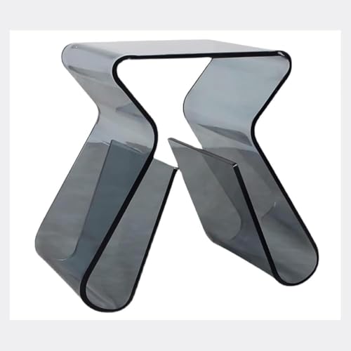 Mesa auxiliar de acrílico transparente con almacenamiento para sala de estar, baño y balcón