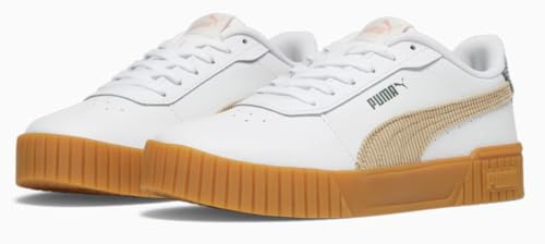 PUMA Womens Carina 2.0 Corduroy Lace Up Sneakers Shoes Casual - White2