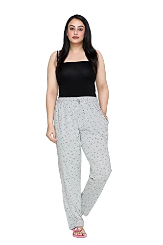 Image of CUPID Woman's Regular Fit Cotton Pyjamas Comfortable Night Pajamas Track Pant, Lowers, Daily Use Lounge Wear Pants for Ladies