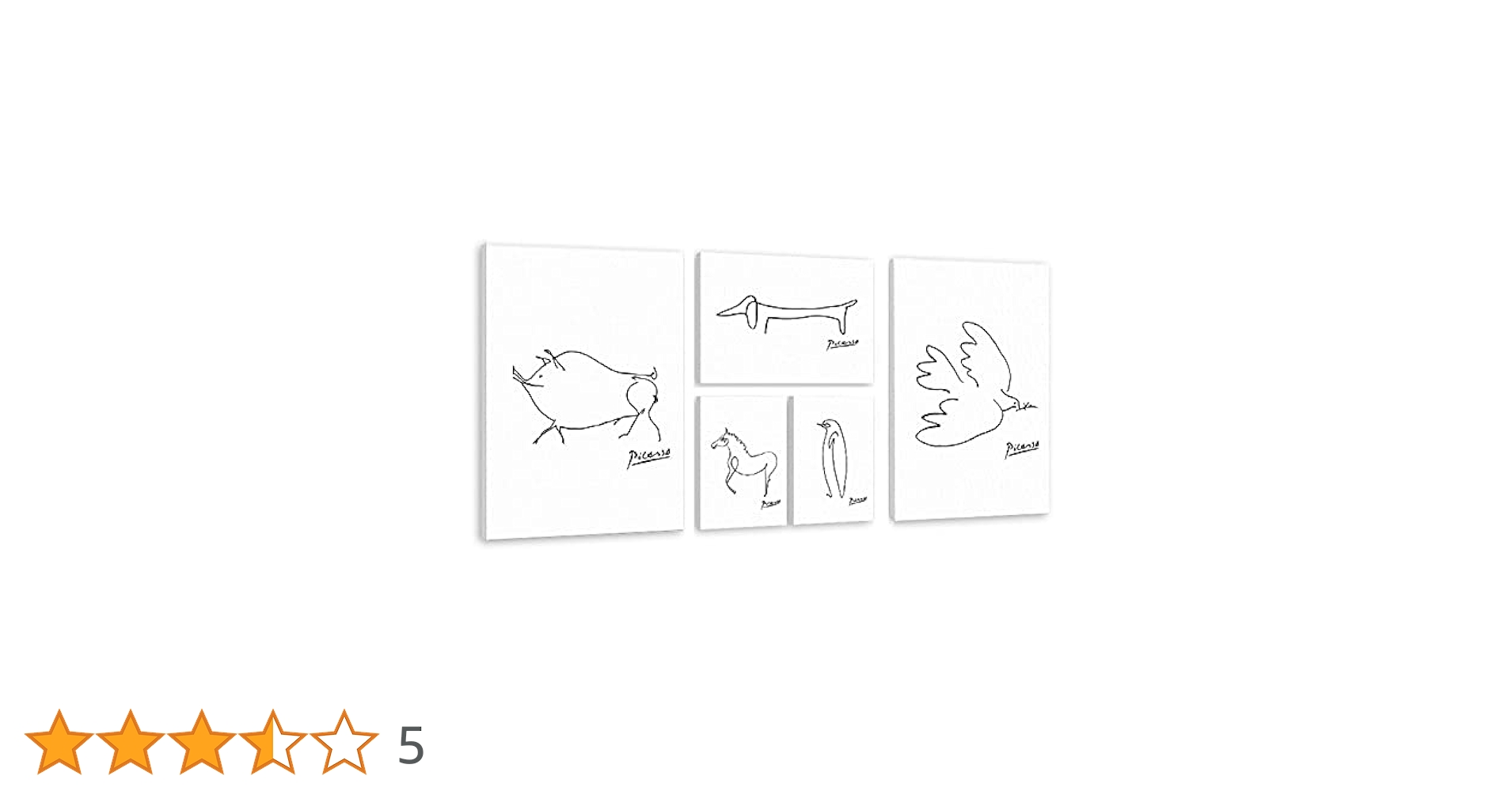 IKEA ピカソ動物の線画5枚セット IKEA ピカソ動物の線画5枚セット - メルカリ