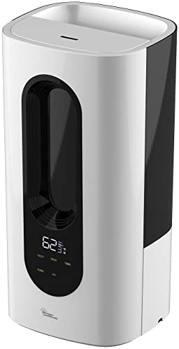 newgen medicals Lufterfrischer: Digitaler WLAN-Luftbefeuchter, UV-Desinfektion, Timer, App, 3,5 l, 25W (Humidifier) Cover
