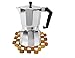 Caffettiera classica in alluminio, 12 tazze, pomello e manici ergonomici in bakelite non si scalda SALVAMANTEL in bambù.