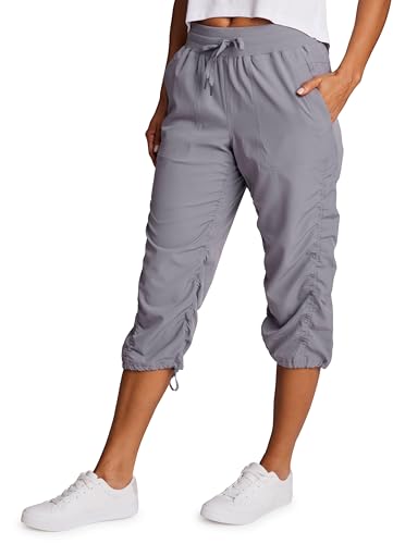 Image of RBX Active Capri Pants for Women Joggers Stretch Lightweight Women's Casual Pant Capri with Drawstring