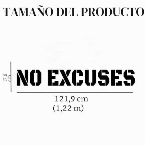 Carteles de letras NO Excuses y decoración para gimnasio de pared impermeable 3