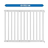 reer Türgitter und Treppenschutzgitter | Baukasten zum Selbstbauen | zum Schrauben | ausziehbar 63-103,5 cm | weiß