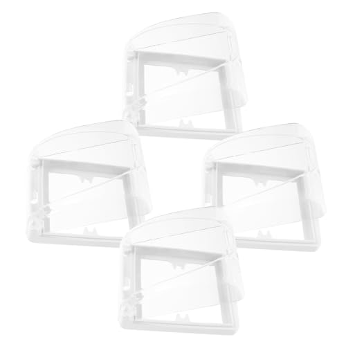 CIYODO 4 Piezas De Caja De Protección Contra Salpicaduras Para Interruptores Cubierta Impermeable Para Enchufes Cubierta Impermeable Para Enchufes Cubierta Protectora Para Enchufes De