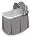 Badger Basket Toy Doll Bed with Rocking Base and Storage Basket for 20 inch Dolls - White/Gray
