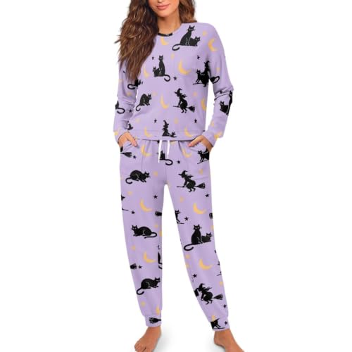Image of Women's Pajamas Set Soft 2 Piece Loungewear Long Sleeve Pj Set