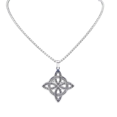 Collier nœud de sorcière pour homme et femme en argent, amulette slave nudo de bruja