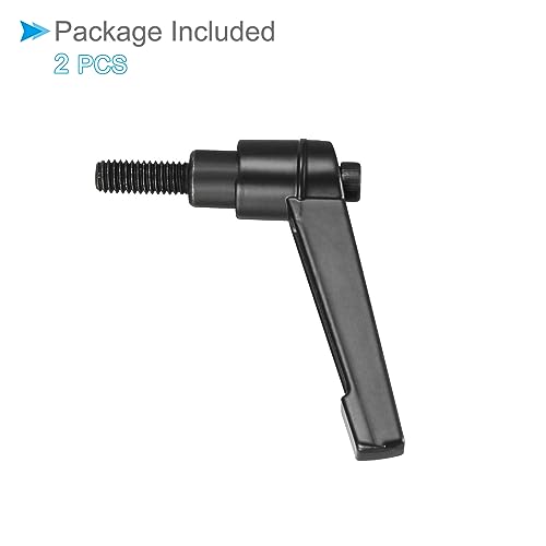 Image of Clamping Lever Handles, M6 x 16mm Male Thread, Adjustable Quick Release Locking Rotating Bolt Knobs Black - (Applications: for Lathe Machinery), 2-Pieces
