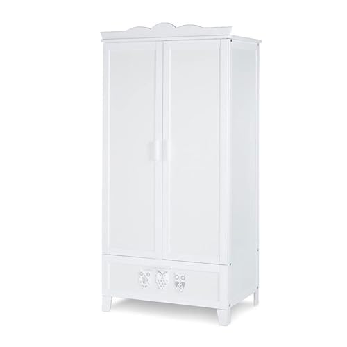 MARSELL Armoire penderie avec tiroir pour chambre bébé enfant Blanc Cover