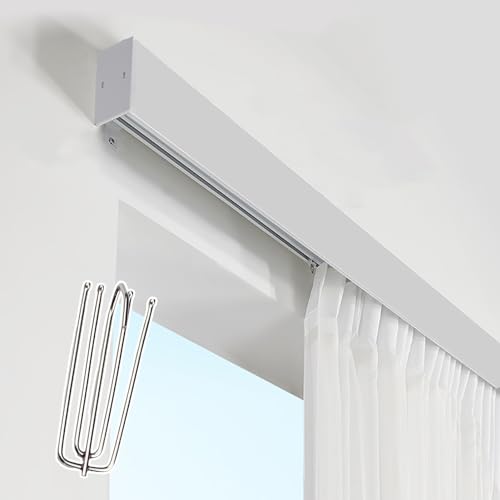 Moderno juego de divisores de cortina blanca dos en uno para dormitorio, 3,8 m