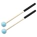 Bonsicoky 8 Inch Percussion Mallets Stick with Rubber Head and Handle，Wood Drum Mallets for Xylophone,Glockenspiel, Blue