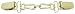 Gold Double Keyhole Cardigan Clip