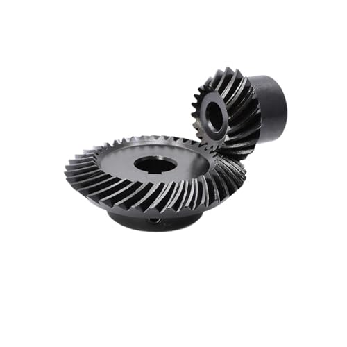 Bevel Gear Pinion Hardware Mechanical Two Pieces of Spiral Bevel Gear 2modulus 22/25/30 Teeth Number(2M30T Pair)
