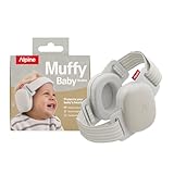 Alpine Muffy Baby Comfort - Gehörschutz für Babys & Kleinkinder - Getestet in Deutschland - Einzigartiges Kopfband für Sicheren & Bequemen Sitz - Verstellbar <5 Jahren - Kopfhörer Lärmschutz, Beige