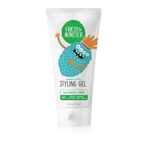 Fresh Monster Kids Hair Styling Gel | Natural, Alcohol-Free | Med Hold | 6oz | Kids & Baby Hair Gel