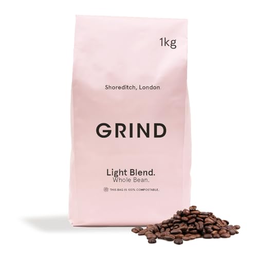 Grind Light Blend Specialty Coffee Beans – 1kg Bag – Light Roast – Suitable for All Coffee Machines – 100% Arabica – Barista Quality – Freshly Roasted in UK