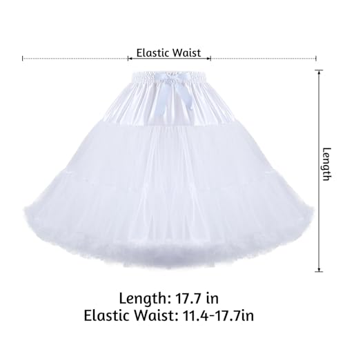 Women Petticoat Skirts Tulle Under Dress Crinoline Puffy Elastic Waist Boneless Underskirt2