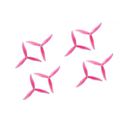 Hélice 7041 à 3 pales roses pour le drone FPV de traversée pack de 4 paires