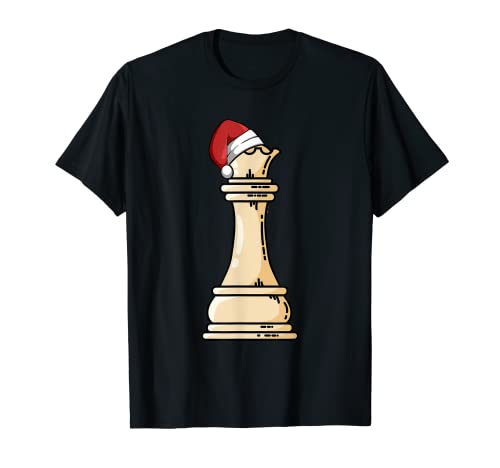 Reina Ajedrez Pieza Santa Sombrero Navidad Pijama X-mas Sport Camiseta