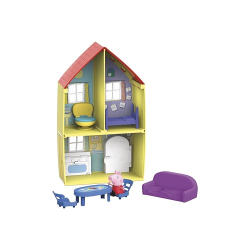 Peppa Pig Peppa’s Adventures Peppa’s Family House Playset Preschool Toy, Includes Figure and 6 Accessories, Rose (A Variant of Rouge, Or Red in English)