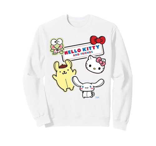 Image of Hello Kitty Best Friends Character Pose Cute Fun Retro XOXO Sweatshirt
