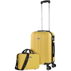 Maletas Itaca ITACA - Maleta Cabina Ryanair 40x20x25. Maletas de Viaje Cabina 55x40x20. Maleta de Cabina. Trolley Cabina, Maleta 55x40x20. Maletas de Cabina con Candado de Combinación. 771150B, Amarillo