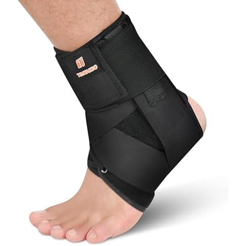 T TIMTAKBO Quick Lace Up Ankle Brace for Men Women, Ankle Brace with Removable Side Splints, Ankle Support for Volleyball Basketball Soccer, Ankle Stabilizer for Sprained Ankle, Achilles Tendon, S Cover
