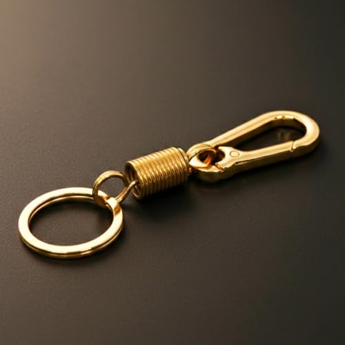 Image of THE MEN THING - Stylish Multicolor Stainless Steel Keychain for Men & Boys (IRON LOOP GOLD - Compact)