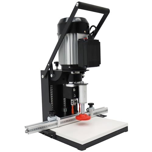 HQHAOTWU Portable Electric Hinge Boring Insertion Machine - Adjustable Punching Depth Drill Press for Woodworking Hinge Boring Processing - 45-9.5 Combined Drill