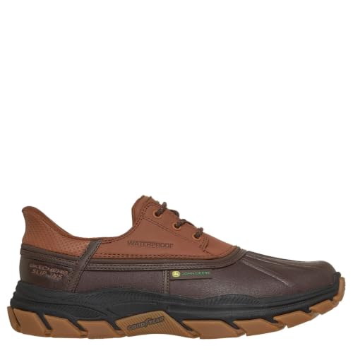 Image of Skechers Men's John Deer Respected Tanzier | Casual, Slip-ins, Waterproof, Relaxed Fit, Air-Cooled Memory Foam, Goodyear Rubber, Rain Shoe