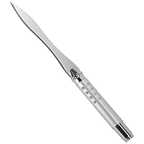 16.2cm Letter Opener Stainless Steel Letter Cutter Split File Envelopes Stationery Tool with Handle Random Color Cover