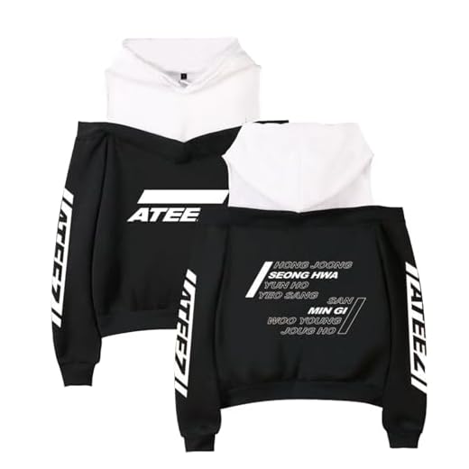 Xkpopfans Hoodie New Album Pullover Wooyoung San Mingi Off The Shoulder Sweatshirt Black D M
