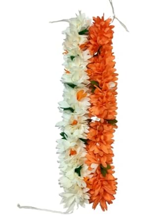 Gadgade Gift Artificial Garland Polyster Fabric Flower Juda Gajra Hair Bun Accessory for Women (6) Multicolor