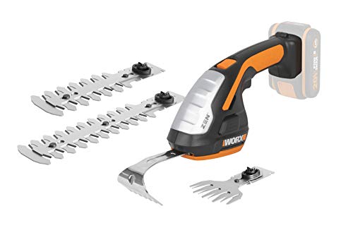 WORX WG801E.91 - Tijeras 4 en 1: Arreglasetos Cortacésped Cortasetos Azadilla 20V S bat