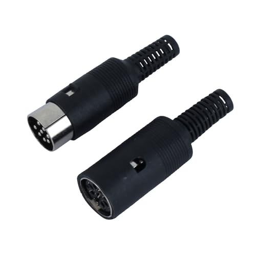 TUCKBOLD Pair Black DIN 8 Pin Female + Male Plug Socket Audio AV Connector Automotive Parts
