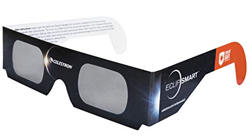 Celestron – EclipSmart Safe Eclipse Glasses – Meets ISO 12312-2:2015(E) Standards – Premium Solar Filter Technology – Observe Eclipses and Sunspots – One Size Fits All