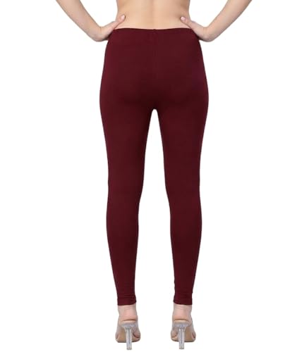 Image of Thrifty Thread Women's Cotton Full Length Leggings | Soft & Comfortable Leggings | High Waist | Regular Fit