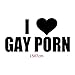 Zemn Etiqueta De La Pared I Love Gay Porn Prank Pegatinas De Pared Deriva del Coche Ventana del Cuerpo del Coche Calcomanía De Vinilo Negro   15 X 7 Cm