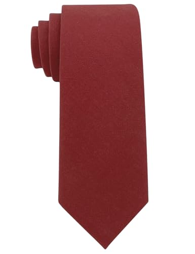 Image of Kebocis Mens Solid Color Cotton Necktie for Men
