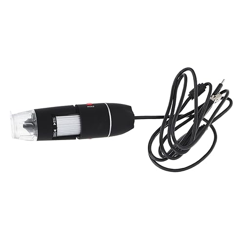 TEHAUX Professional Use Digital Microscope Electron Magnifying Observation Tool High-Definition Detecting Microscope Abs Alloy Construction Adjustable Brightness