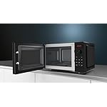 Siemens FF023LMB2 iQ300 Mikrowelle, 44 x 26 cm, 800 Watt, Drehteller 27 cm, Türanschlag links, cookControl7 Automatikprogramme, Favoritentaste, Schwarz, 20 L – Bild 4