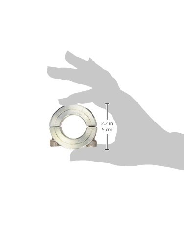 Climax Metal Products 2C-087-Z Two-Piece Clamping Shaft Collar, Mild Steel, Zinc Plating, 7/8" Bore, 1-5/8" OD, 1/2" Width - Image 3