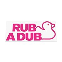 HastingsDesigner Rub a Dub - Rubber Duck Funny Car/Van Modified Style Vinyl Decal Sticker suitable for Window, Bumper or any smooth surface