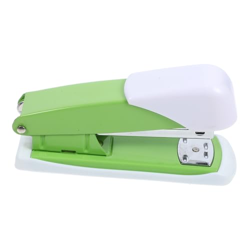 HOMSFOU grapadora pequeña y práctica grapadora manual grapadora maestra grapadora para escritorio grapadora de plastico grapadora de plástico conveniente abdominales Green